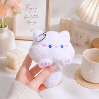 Porte-clés en peluche doux et couineur de 10 cm en coton, personnalisable à faible MOQ, pendentif de sac, cadeau idéal pour les amoureux des chats