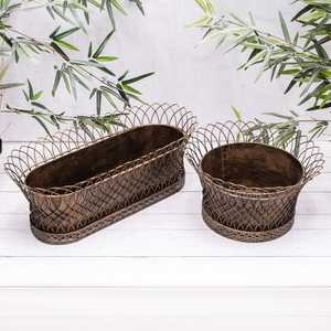 Juego de macetas decorativas para jardín con acabado en cobre y diseño de formas múltiples, certificado, de exportadores indios. - Product Image 6