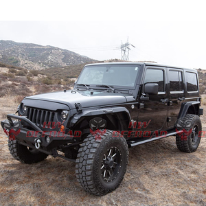 Ailes avant en acier texturé pour Jeep Wrangler JK JKU 2/4 portes 2007-2018, 4 pièces, élargisseurs robustes avec lumières LED - Product Image 5