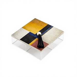 กล่องขนมอะคริลิคพร้อมฝาไม้กล่องขนมรูปทรงสี่เหลี่ยมดีไซน์ล่าสุด - Product Image 1