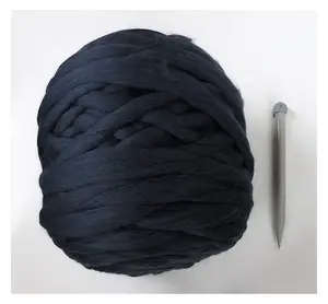 23微米66s针织毛毯100% 美利奴羊毛超级厚实的巨型粗纱，用于制作地毯毛毯和工艺品