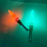 Bâton lumineux de pêche vert/rouge sans batterie, bâton lumineux LED pour la pêche, bâton lumineux Starlight, accessoire de pêche