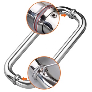 Runder Einloch-Edelstahl 304 Duschtürknopf Kleiner Glas-Duschraumgriff Ersatz Badezimmer-Hardware - Product Image 1