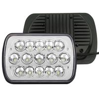 45W carré 7 pouces 15LED barre phare voiture conduite lumière feux de croisement Auto lampe de travail pour hors route 4x4 camion Suzuki Jeep Wrangler