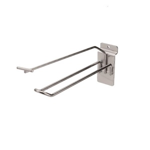 Bán buôn phụ kiện khe cắm Board quét Euro hiển thị móc mạ crôm bạc cho MDF slatwall Board - Product Image 5