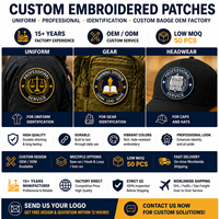 Fabricant de patchs brodés personnalisés – Patchs tactiques pour uniformes, Velcro, thermocollants, à coudre – OEM ODM – 15 ans d'expérience – Faible MOQ 50 pièces