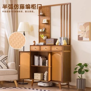 Retro-style solid wood wine cabinet, living room/dining room <b>sideboard</b> <b>storage</b> cabinet, Nordic style wall-mounted <b>storage</b> tea - Product Image 4