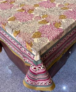 Hot Latest New Design Rectangle Cotton Printed <b>Tablecloth</b> Handloom Cotton Table Cover Rajasthani Print Table Cloth for Sale - Product Image 4