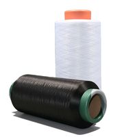 Fil de chenille polyester blanchi à faible élongation DTY pour tricot à la main, en stock chez les fabricants, 150D/48F