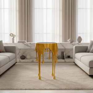 โต๊ะข้างทรงหยดน้ำละลายสไตล์นอร์ดิกสมัยใหม่ |   โต๊ะตกแต่งไฟเบอร์กลาสสุดหรูสำหรับตกแต่งแกลเลอรีงานศิลปะและเลานจ์สไตล์เรโทร - Product Image 3