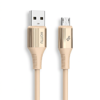 Câble de charge Micro USB couleur or champagne, USB-A vers Micro USB, pour téléphone Android, tablette, batterie externe, voiture, maison, voyage