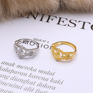 Anillo Abierto Retro de Plata S925, Anillo de Perlas con Boca Abierta, Accesorios de Joyería DIY de Moda, Anillo de Dedo Vacío, 10.º Aniversario - Product Image 2