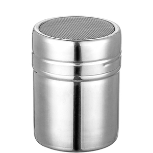 Stainless Steel Powdered Sugar <strong>Shaker</strong> with Lid Fine Mesh <strong>Shaker</strong> Powder Can Dredger for Cocoa Sugar Cinnamon Pepper <strong>Coffee</strong> Flour - Product Image 2