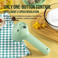 Mixeur plongeant sans fil, batteur à œufs, mousseur à lait multifonction, agitateur automatique de café, bouton blanc vert, design moderne et minimaliste