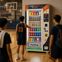 Mesin Penjual Otomatis Olahraga 36 Pilihan Layar Sentuh 10,1 Inci Mesin Penjual Otomatis Protein Bar Soda Berpendingin OEM