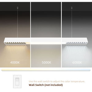 Modern Commercial Office Hanging <b>Light</b> Linear Anti-glare Grille <b>Light</b> Aluminum 45W Led Linear Pendant <b>Light</b> Suspended Lamp - Product Image 2