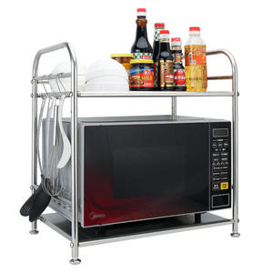 Étagère de cuisine en acier inoxydable bon marché pour le coin de la maison, organisateur pour <span class=keywords><strong>micro</strong></span>-ondes - Product Image 1