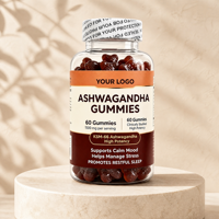 Gummies d'Ashwagandha pour le bien-être à base de plantes, supplément adaptogène en gros, faible MOQ, formule personnalisée
