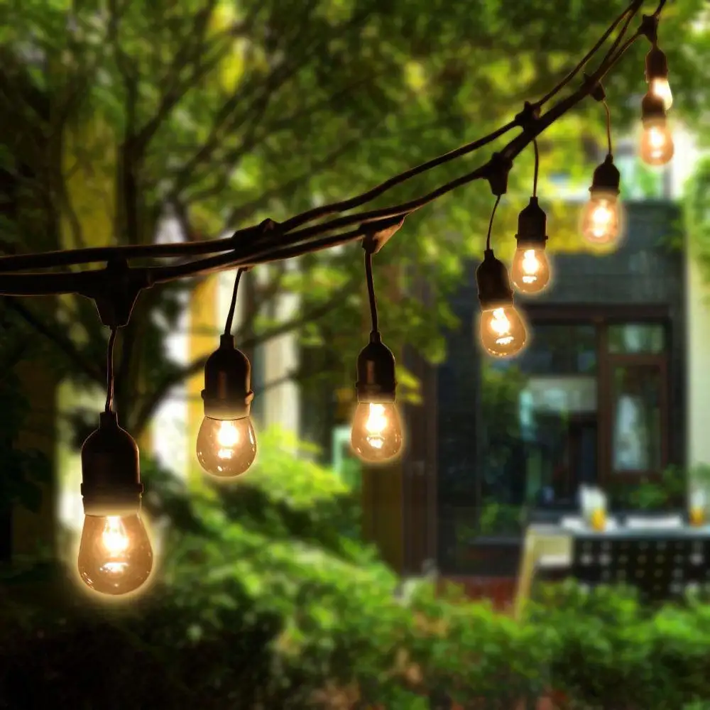 Wasserdichtes LED-String-Licht, Außen beleuchtung, Girlande S14 Glühbirnen, Garten terrasse, Hochzeit, Weihnachts dekoration, Licht Kette