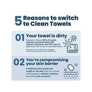 Toallitas Desechables Shesmile Clean Towels XL, Paquete de 50, para Desmaquillar Adultos - Product Image 6