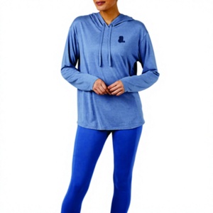 Women's <b>Hoodie</b> Long <b>Sleeve</b> T-Shirt Logo Plain Dyed Solid Summer Casual Breathable Eco-Friendly 100% Organic Cotton Customized - Product Image 1