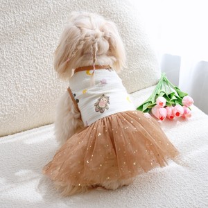 <b>Dog</b> Dress With Pink Tulle Skirt Print Polyester Cute Pet <b>Clothes</b> <b>For</b> <b>Small</b> <b>Dogs</b> - Product Image 2