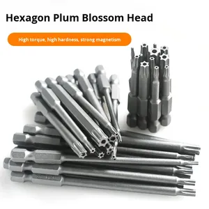 Jeu d'embouts de tournevis industriels en acier du fabricant 50-75-100mm embouts <span class=keywords><strong>creux</strong></span> <span class=keywords><strong>Torx</strong></span> S2 hexagonaux OEM pour les projets de bricolage en gros - Product Image 2