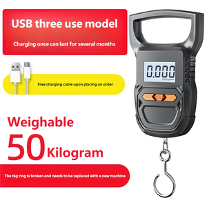 Bilancia Elettronica Portatile Compatta da Appendere per Uso Domestico, Mini Bilancia per Pacchi, Mercato Verdure, <span class=keywords><strong>Pesca</strong></span>, Capacità 50kg - Product Image 3