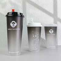 Gobelet en plastique de haute qualité 2026 de 16 oz et 24 oz pour limonade, thé au lait et emballage alimentaire