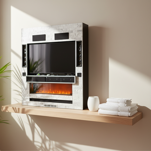 <span class=keywords><strong>Chimenea</strong></span> Eléctrica Decorativa 3D, Calefactor Independiente para Uso Doméstico, 70/<span class=keywords><strong>80</strong></span>/90 <span class=keywords><strong>cm</strong></span>, 28/32/36 Pulgadas, con Control Remoto - Product Image 1