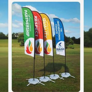 Bandera de Plumas Personalizable con Logotipo, Promocional, Cualquier Tamaño y Diseño, Asta de Fibra de Vidrio, Base con Bolsa de Agua, Resistente a Roturas - Product Image 5