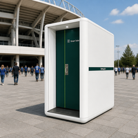 Toilettes publiques intelligentes avec système de nettoyage automatique, stérilisation UV-C, unité sanitaire sans contact, toilettes préfabriquées portables pour usage extérieur