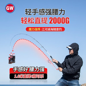 Caña de Pescar Guangwei Lure Rod M ML 3.5m de Acción Media Rápida con Carrete para Pesca de Lubina - Product Image 3