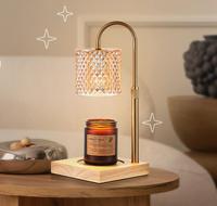 Lampe Chauffante pour Bougies Amazon en Promotion, Hauteur Réglable, Minuteur, Intensité Variable, Décoration Maison, Chauffe-Bougie avec 2 Ampoules