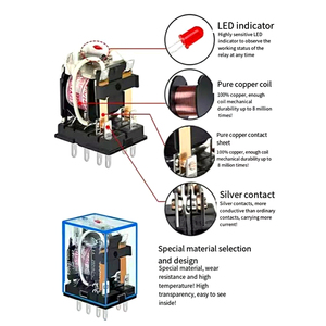 Relais intermédiaire MY2N-J LY2N-J DC12V 24V 110V 220V AC12V 24V 36V 110V 220V 380V 8 broches MY3N-J 11 broches MY4N-J 14 broches LY2N-J - Product Image 4