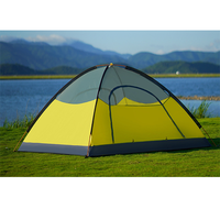 Tente de randonnée légère pour 2 personnes, double couche, 2x2m, imperméable, en nylon et aluminium, quatre saisons, camouflage, structure à une chambre, camping
