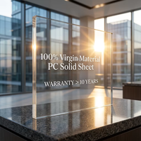 Plaque plate en polycarbonate double face enduite, résistante aux intempéries et au vieillissement, prix OEM, vente en gros, panneau de toiture d'ingénierie