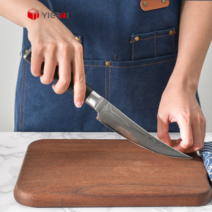 Couteau de cuisine en acier Damas à haute teneur en carbone de 6 pouces, couteau à désosser incurvé pour le poisson et les os, avec manche en G10 - Product Image 4