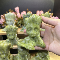 Sculptures d'oiseaux et de chiens en jade Xiuyan naturel, sculptures de têtes de cheval en néphrite, pierres semi-précieuses et cristaux pour la guérison et la méditation
