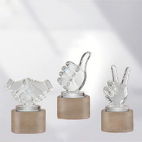 Trophée en cristal transparent personnalisé, design minimaliste, impression UV, vente en gros d'usine, pour cadeaux d'affaires annuels