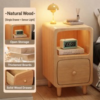Nouvelle table de chevet en bois massif, extrêmement étroite et minimaliste, table d'appoint pour chambre à coucher, étagère de rangement ultra-étroite, petite taille