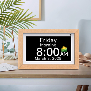 Horloge <span class=keywords><strong>pour</strong></span> la démence 2025, écran numérique électronique de 7 pouces, changement de couleur, 5 alarmes, 3 rappels de médicaments, alimentation USB, calendriers <span class=keywords><strong>pour</strong></span> seniors - Product Image 6