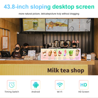 Écran LCD numérique HD mural pour menu, affichage publicitaire intérieur pour restaurant/café
