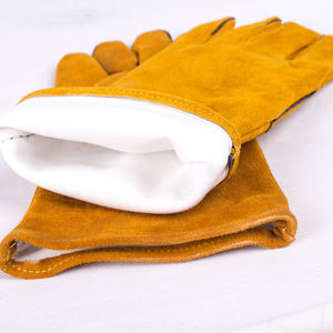 Gants de protection longs en cuir de vachette isolants thermiquement et anti-éclaboussures <span class=keywords><strong>pour</strong></span> soudeurs - Product Image 2