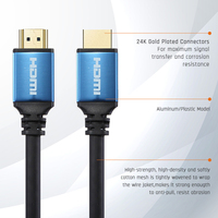 Meilleure qualité 10 15 20 30 mètres extra long 4k hdmi kabel haute vitesse 4k60hz bleu 2.0v câble hdmi pour connecter le téléphone à la télévision