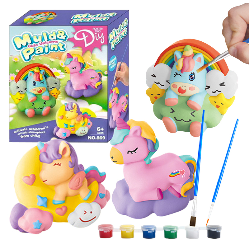 DIY Coloring Graffiti Doll Unicorn Creative