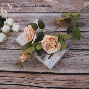 Ramo de Rosas de Seda de Ramas Largas, Estilo Europeo Retro, Decoración Floral Hecha a Mano para el Día de San Valentín, Hogar, Hotel, Restaurante - Product Image 2