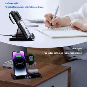 Cargador inalámbrico de 15W 4 en 1 estación de carga plegable rápida para iPhone 13 <span class=keywords><strong>12</strong></span> <span class=keywords><strong>11</strong></span> <span class=keywords><strong>Pro</strong></span> XS XR X SE 8 8 Plus Watch AirPods - Product Image 6