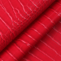 Couleur unie en cuir synthétique à motif crocodile brillant pour la décoration de sac à main de canapé de siège de voiture