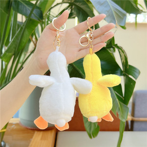 Divertido naranja <span class=keywords><strong>boca</strong></span> pato amarillo dibujos animados creativos <span class=keywords><strong>huevo</strong></span> <span class=keywords><strong>de</strong></span> peluche ganso lindo llavero colgante pato pollito mochila - Product Image 4